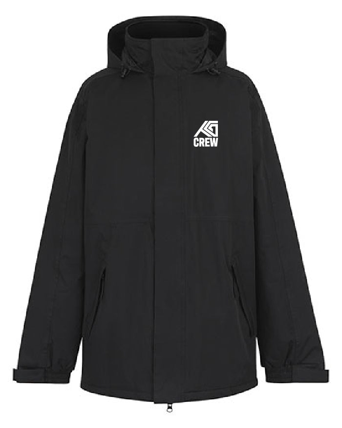 Sort Parkas med brodert logo