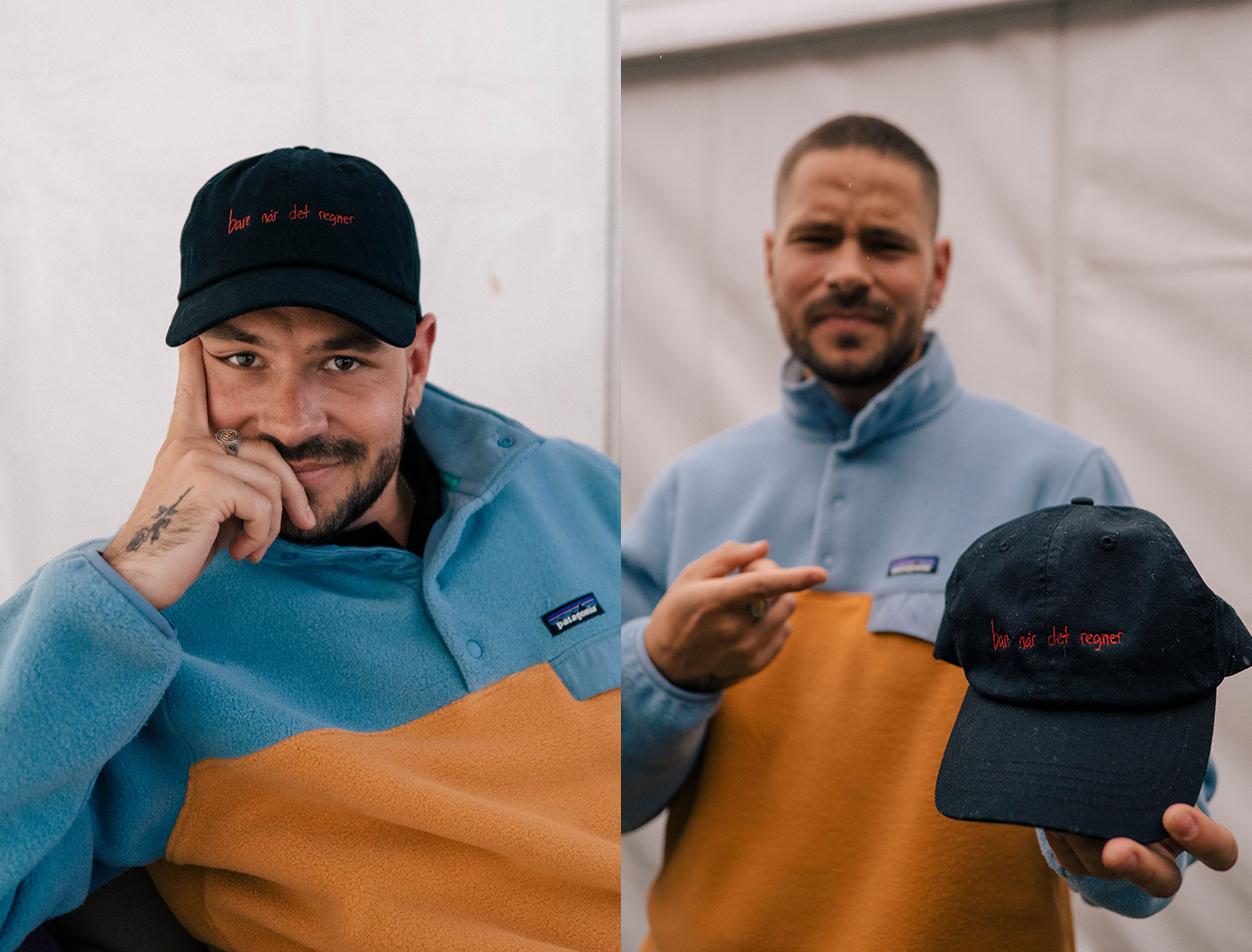 Sort Caps Bare Når Det Regner